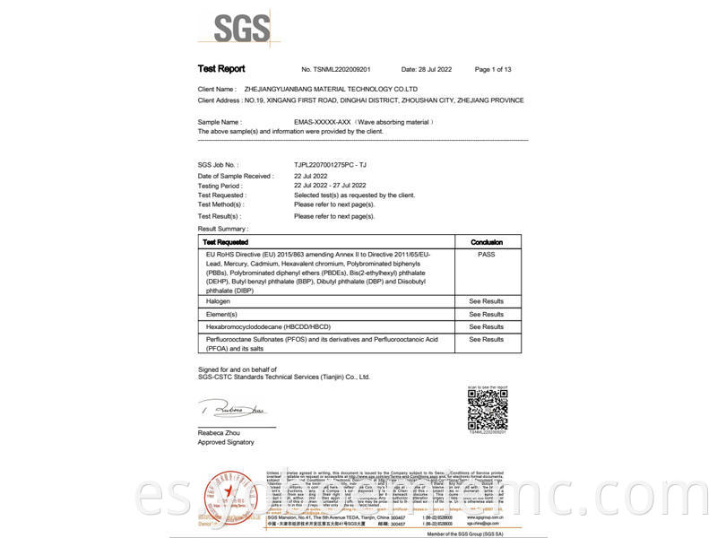 High Frequency Silicone Certification1